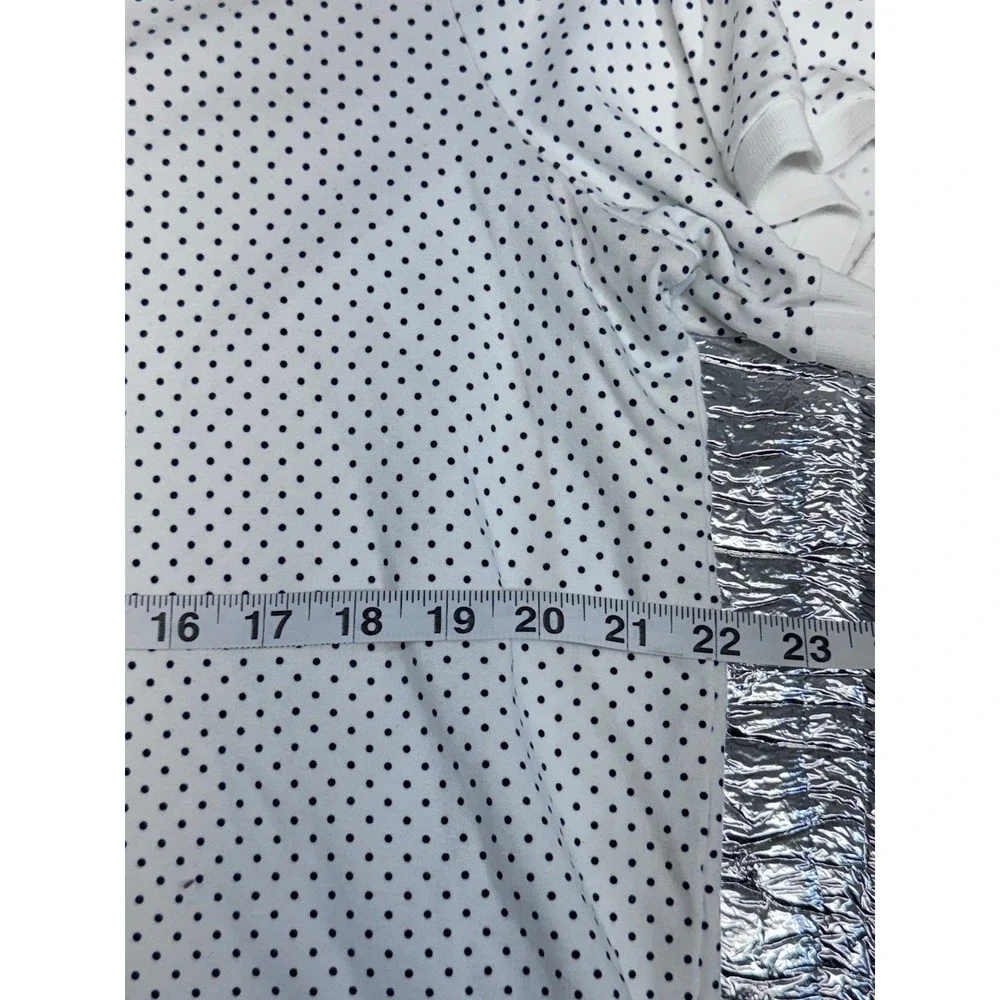 Polo Ralph Lauren Mens White Navy Polka Dot Classic Fit Cotton Polo Shirt L